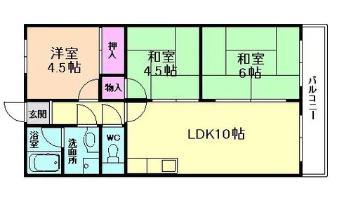大阪府豊中市北桜塚3丁目【マンション】の間取り