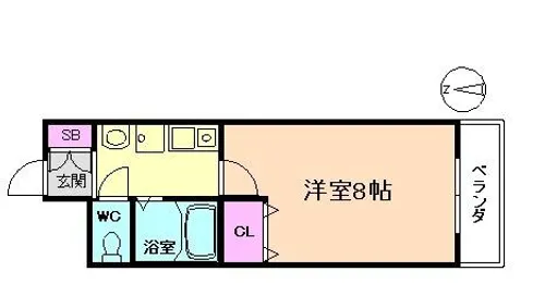 大阪府豊中市服部豊町1丁目【マンション】の間取り