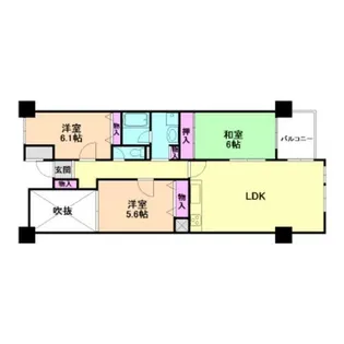 大阪府豊中市赤阪1丁目【マンション】の間取り