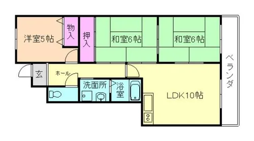 大阪府豊中市長興寺北2丁目【マンション】の間取り