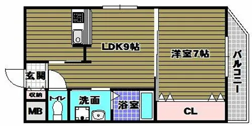 フィルハウス須賀【6階】の間取り