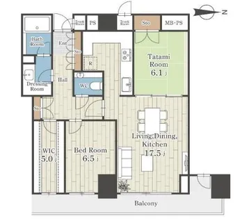 シティタワー大阪【24階】の間取り