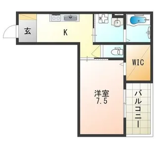 ディアコート矢田【3階】の間取り