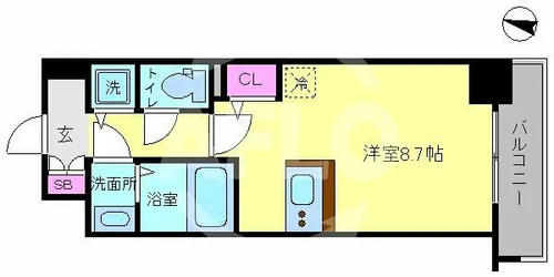 アドバンス西梅田Ⅱ【5階】の間取り
