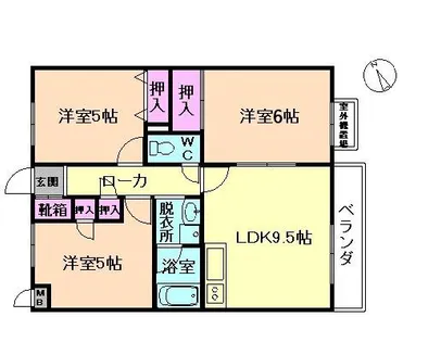 大阪府豊中市上野西1丁目【マンション】の間取り