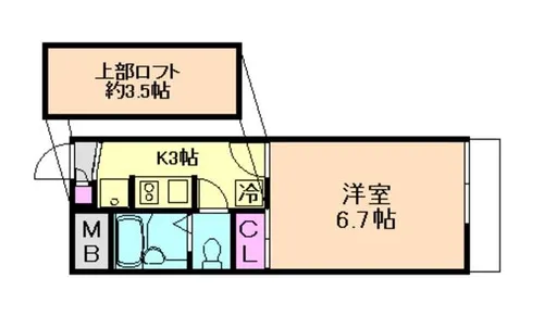 大阪府豊中市立花町3丁目【アパート】の間取り