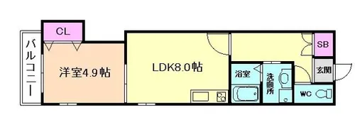 大阪府豊中市宝山町【アパート】の間取り