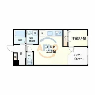 ヒルクライム桃谷【2階】の間取り