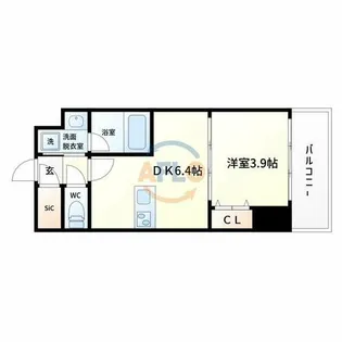 ヴィーナス今里【5階】の間取り