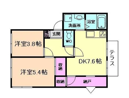 大阪府豊中市東泉丘1丁目【アパート】の間取り