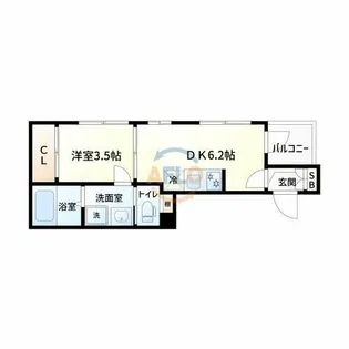 ハーモニーテラス千舟Ⅱ【1階】の間取り