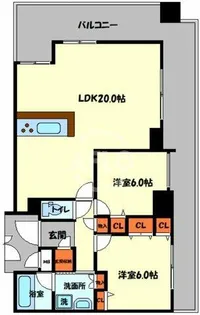 フェニックス日本橋高津【12階】の間取り