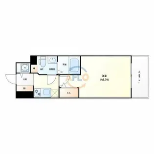 プラウドフラット新大阪【14階】の間取り