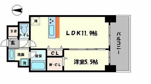 ステラ桜川【6階】の間取り