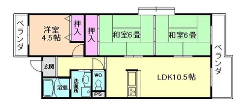 大阪府豊中市向丘2丁目【マンション】の間取り