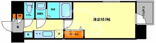 スプランディッド京橋EAST【4階】の間取り