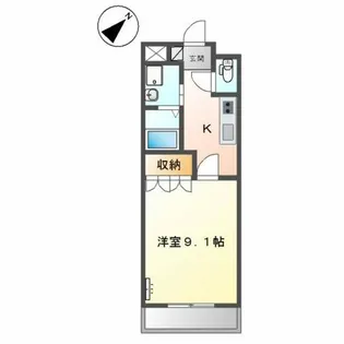 サンハイム・河口【1階】の間取り