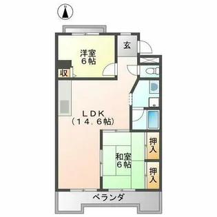 メゾン・シャン・ビラージ【4階】の間取り