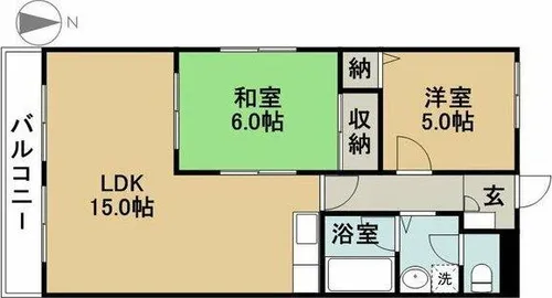 グランデージJUN【4階】の間取り