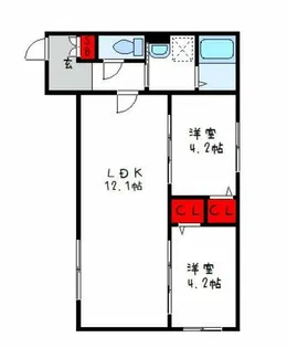 Tio Fleur【3階】の間取り