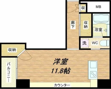 クリスタルブライト本町東【4階】の間取り