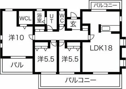 プラネックスユマニテ【3階】の間取り