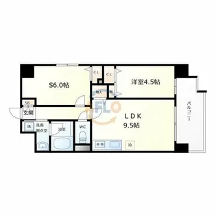 海老江サンライズ【4階】の間取り