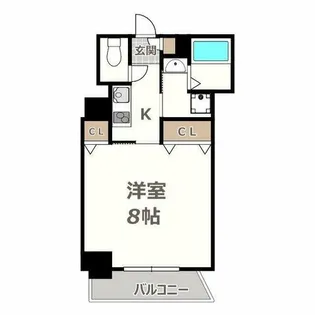 CITY SPIRE美章園【7階】の間取り