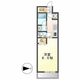 セレニティー名駅【2階】の間取り