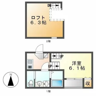 アジュール鶴舞【1階】の間取り