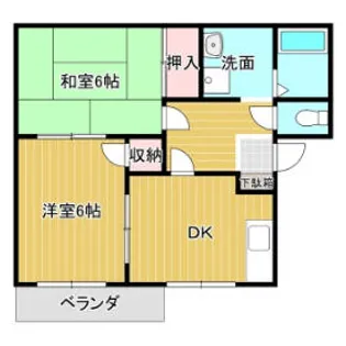 ハイツヒミコC棟【101号室】の間取り