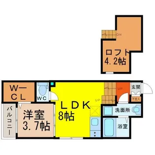 ノースヒル【1階】の間取り