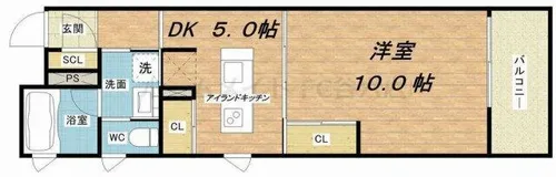 天満アパートメント【8階】の間取り