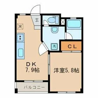 ワンピース【3階】の間取り