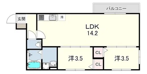 TIO御崎公園【1階】の間取り