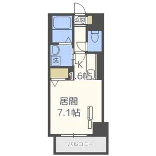 グランカーサ南6条【2階】の間取り