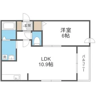 セントベル八軒【3階】の間取り