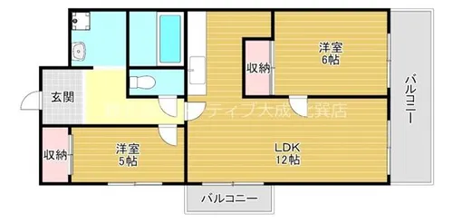 シティハイツ深江【4階】の間取り