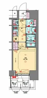 プレサンス松屋町ヴェルデス【12階】の間取り