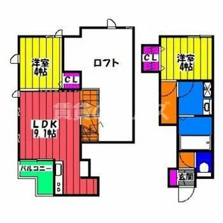 CB博多南フクシア【202号室】の間取り
