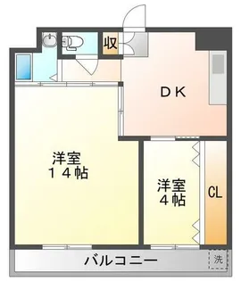 シャトー森岡【1階】の間取り