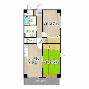 アイコート【2階】の間取り