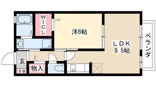 メゾン・ヴェール【1階】の間取り