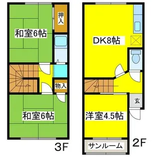 北海道札幌市清田区里塚三条2丁目【一戸建】の間取り