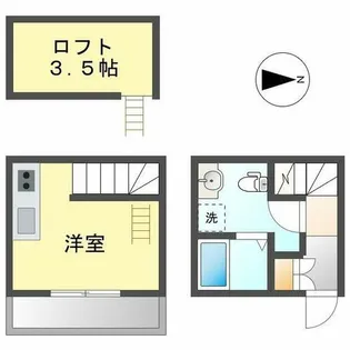 愛知県清須市西枇杷島町北二ツ杁【アパート】の間取り