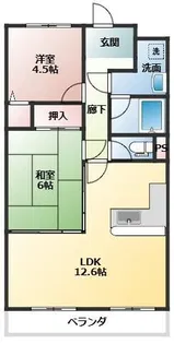 キャトルセゾン【1階】の間取り