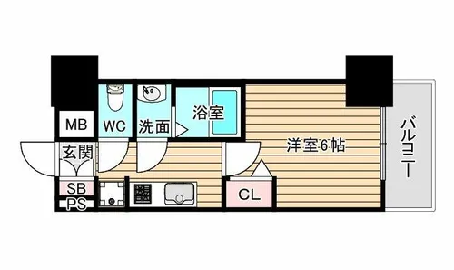 プレサンス塚本ベラビィ【9階】の間取り