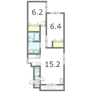 北海道札幌市手稲区新発寒四条5丁目【マンション】の間取り