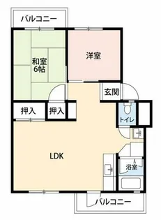 公社賃貸SMALIO 晴美台B【9-307号室】の間取り