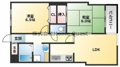 フォーチュン北本町【1階】の間取り